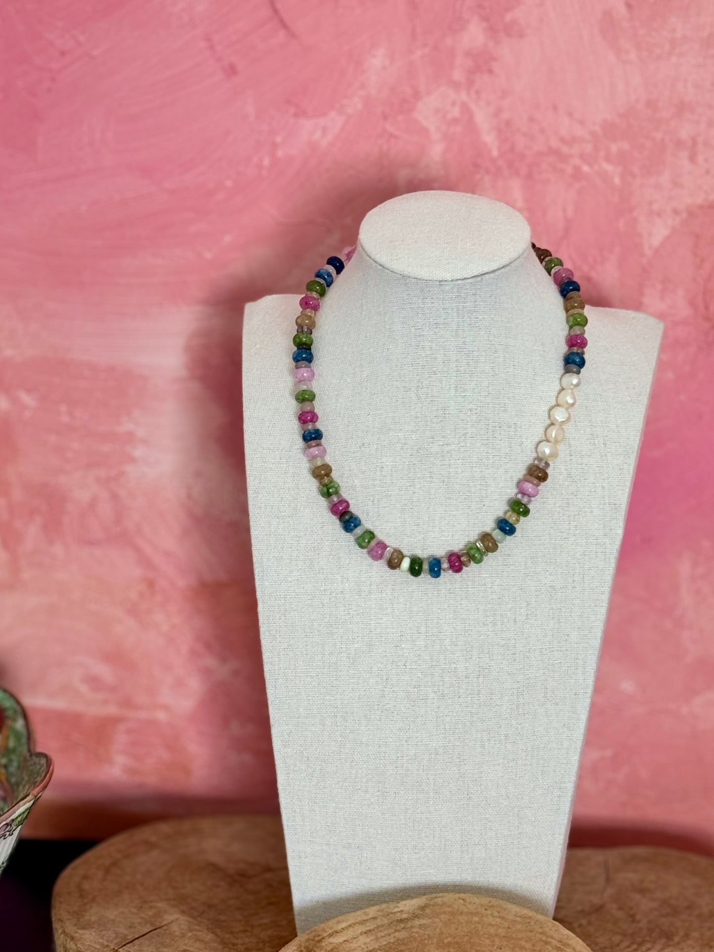 Multi-colored Pearl Necklace