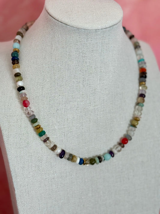 Multi-colored Glass Bead Necklace