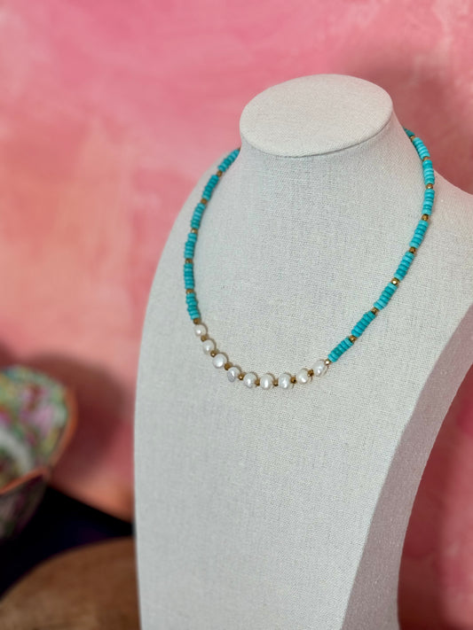 Turquoise and Fresh Water Pearls