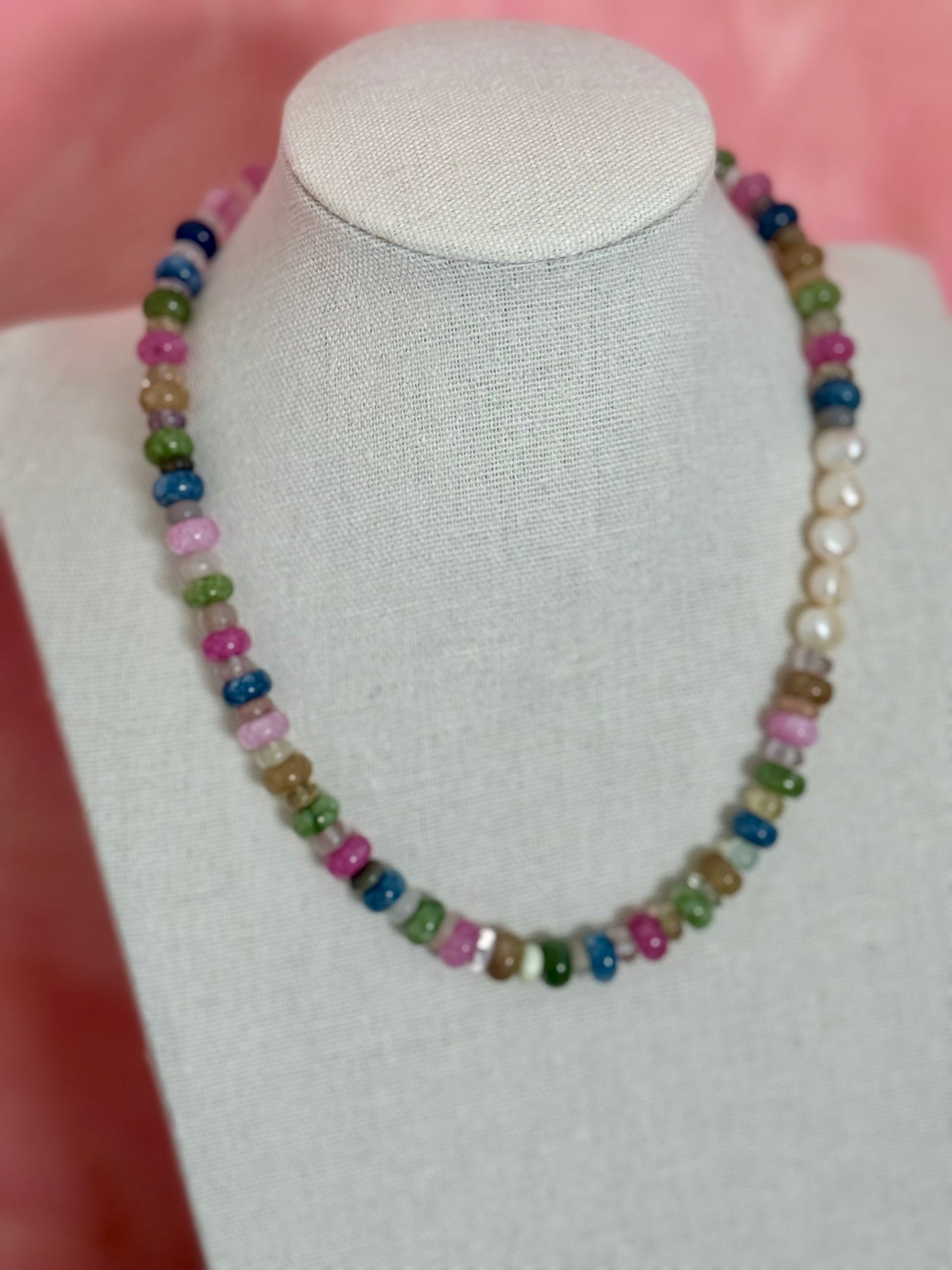 Multi-colored Pearl Necklace