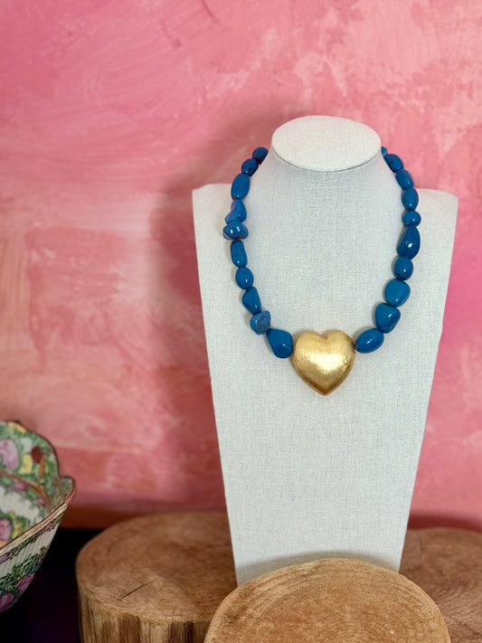 Navy Statement Necklace