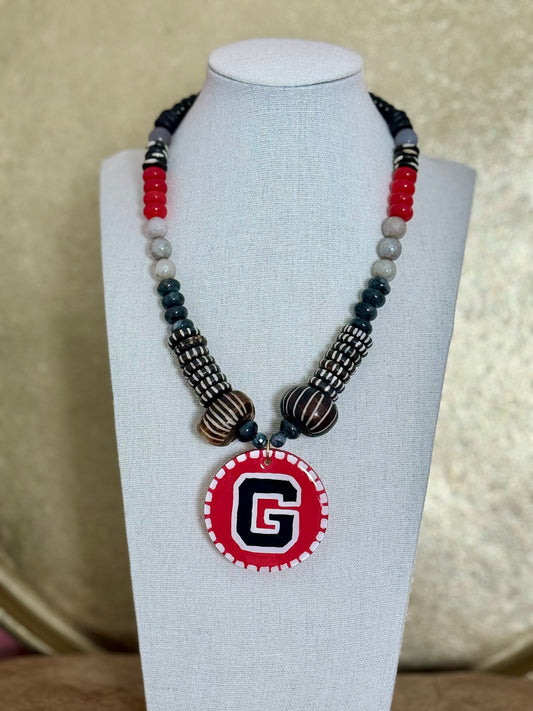 Classic “G” Large Pendant- Red