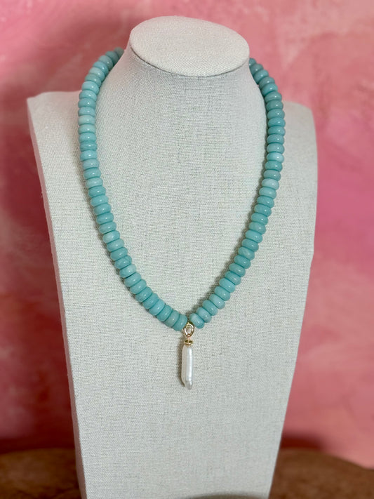 Turquoise Pearl Necklace